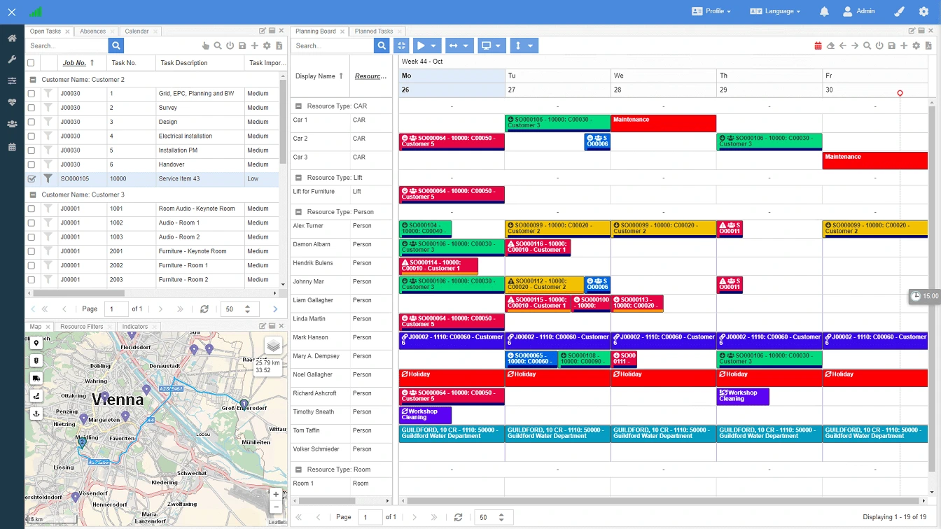 Planning board screenshot