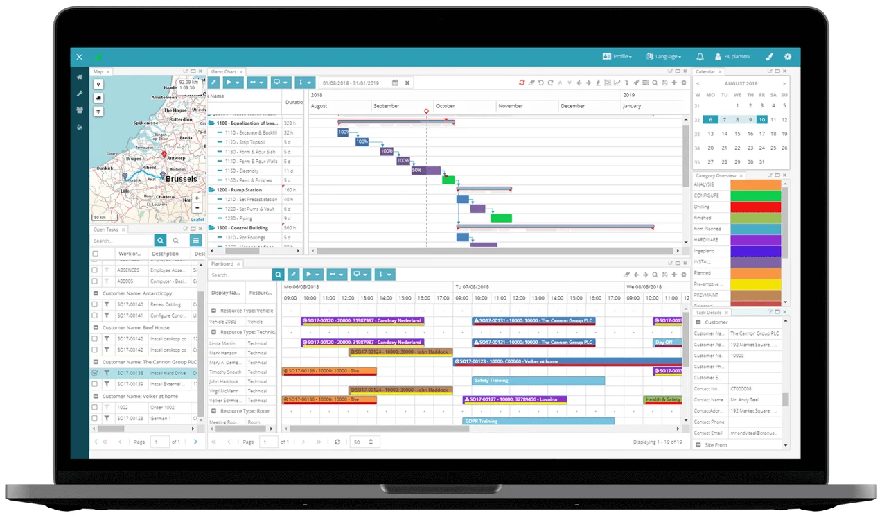 Planning board screenshot